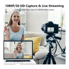GENERICO - Capturadora Externa HDMI a USB 1080p para Vídeo FHD