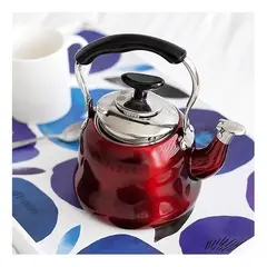 GENERICO - Tetera roja de 1L con infusor de acero inoxidable elegante