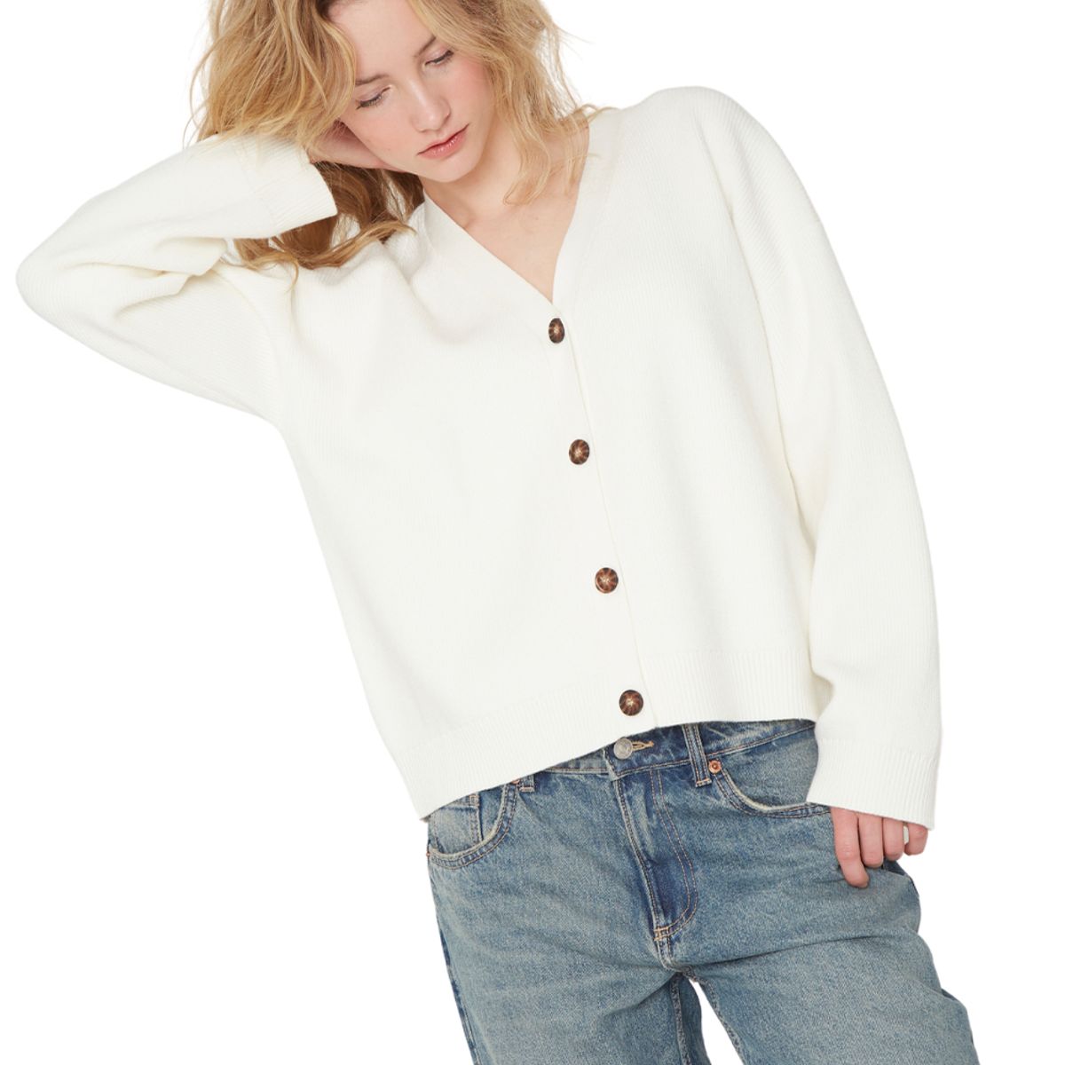 JACINTA TIENDA - Chaleco James blanco Jacinta Tienda