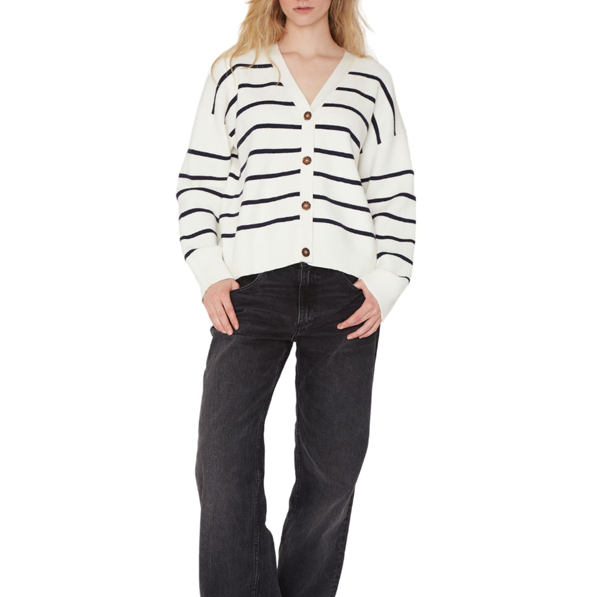 JACINTA TIENDA - Chaleco James rayas blanco Jacinta Tienda