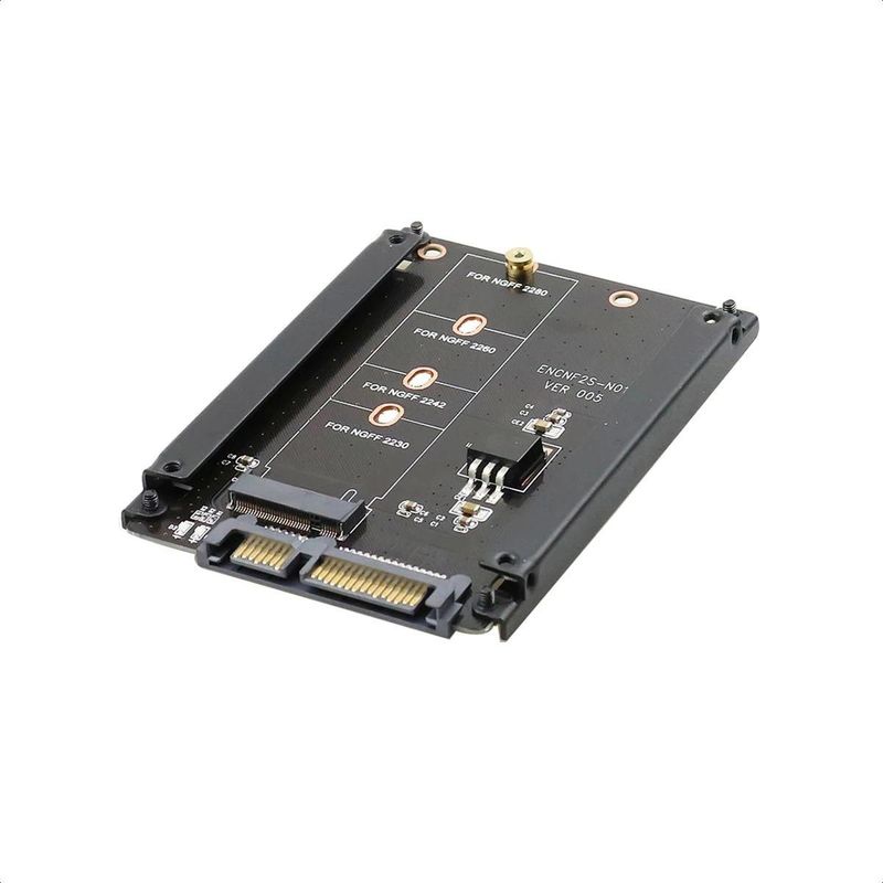 GENERICO - Adaptador Metal M.2 NGFF a SATA 2.5" 6 Gb/s SSD
