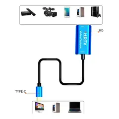 GENERICO - Capturadora de Video USB-C HD 4K y 1080P para Juegos