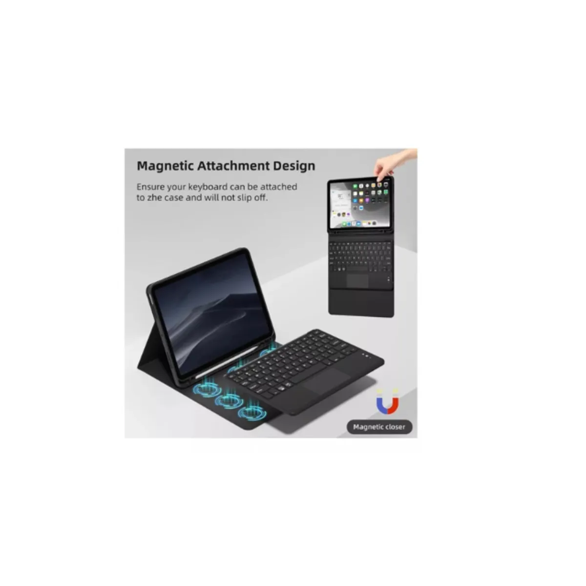 GENERICO - Funda Para iPad Air 11 M2 2024 Con Teclado Touchpad