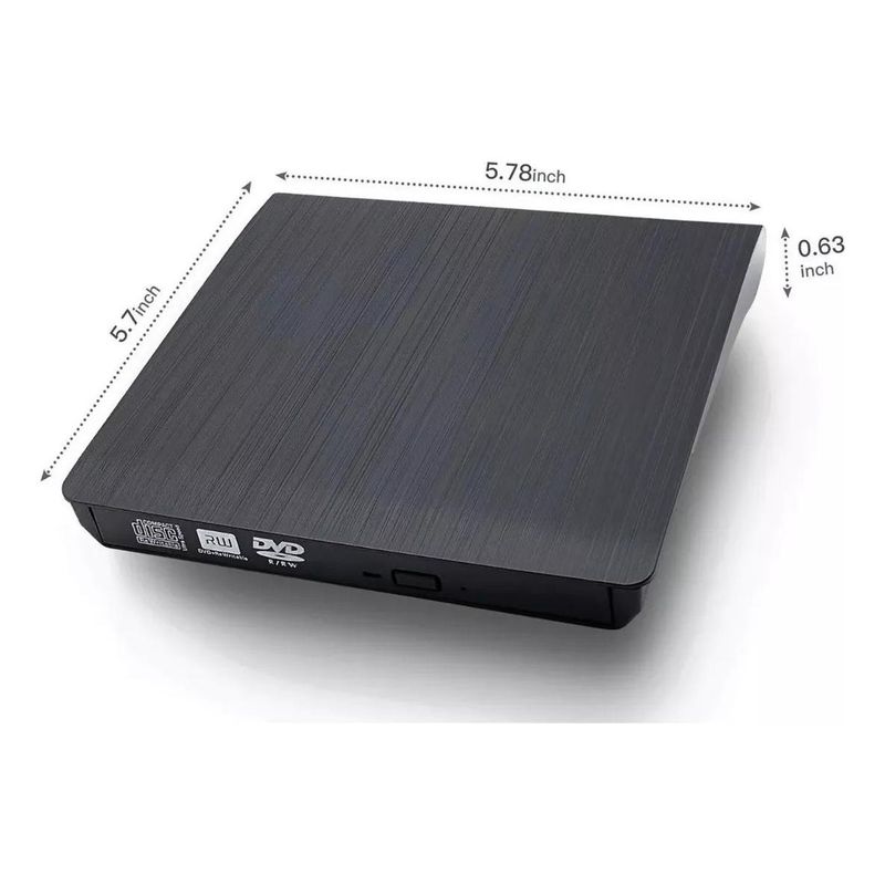 GENERICO - Grabador DVD Externo USB, compacto y ligero para PC