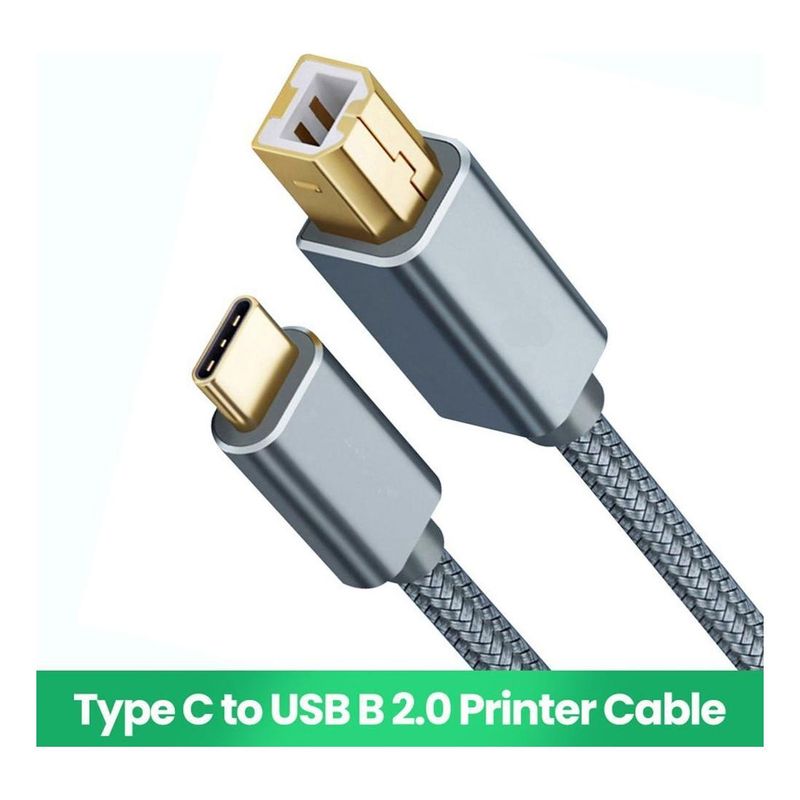 GENERICO - Cable USB C a USB 2.0 Tipo B para Impresora y Escáner 3m