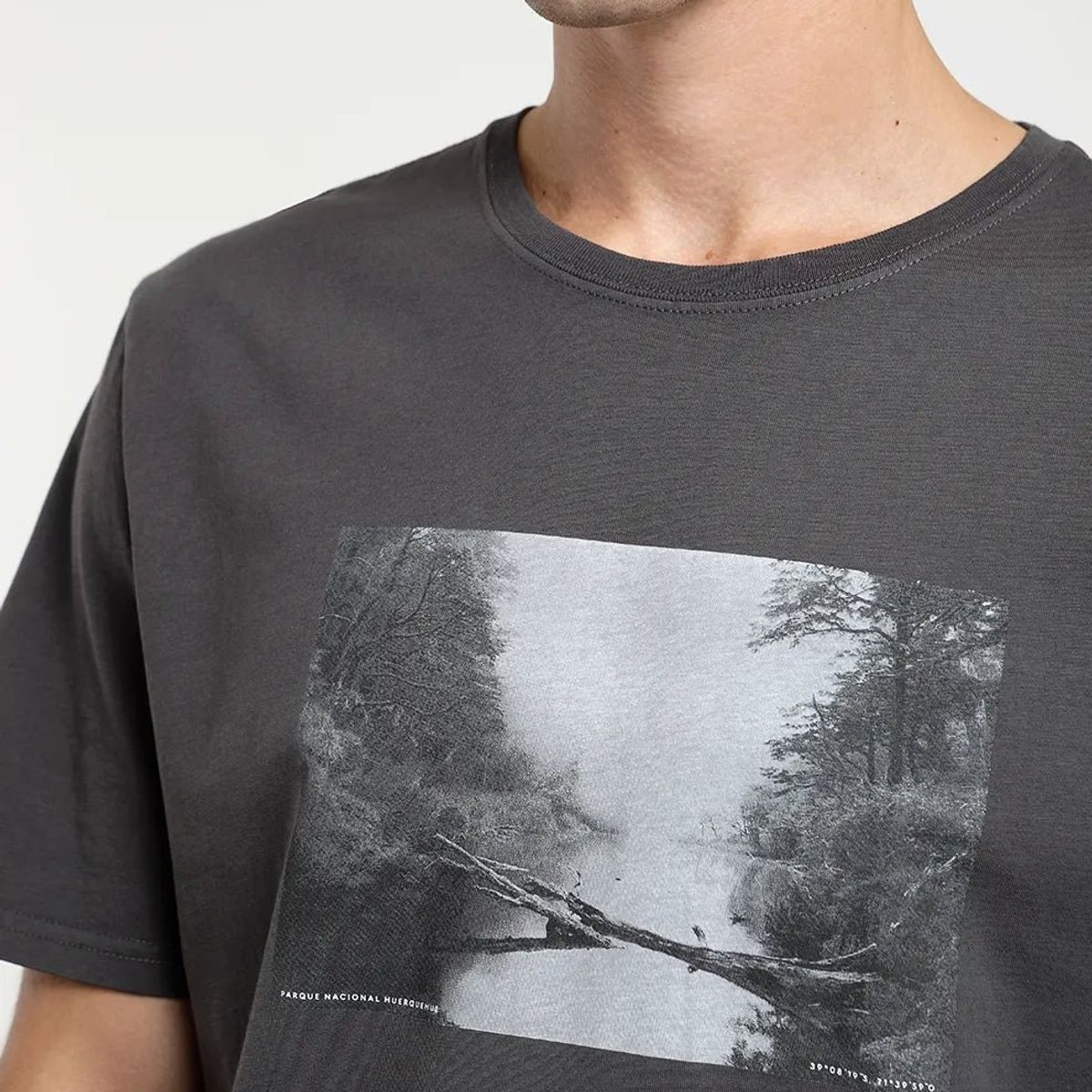 FROENS - Polera manga corta hombre Rio grafito - Algodón orgánico Froens
