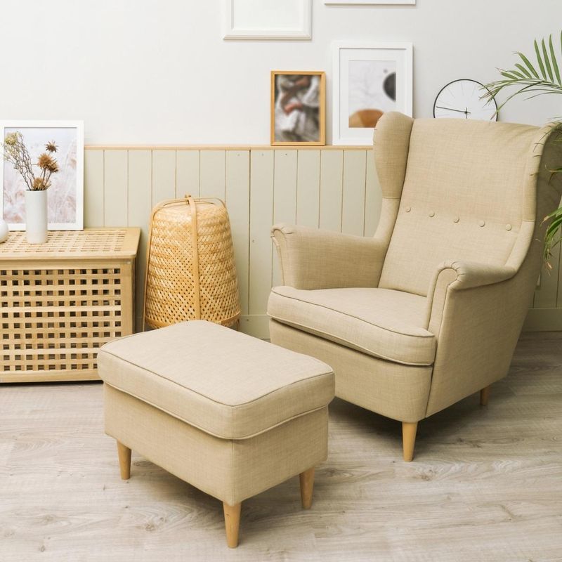 GENERICO - Patas de Madera Maciza para Muebles 10cm con Fieltro Protector