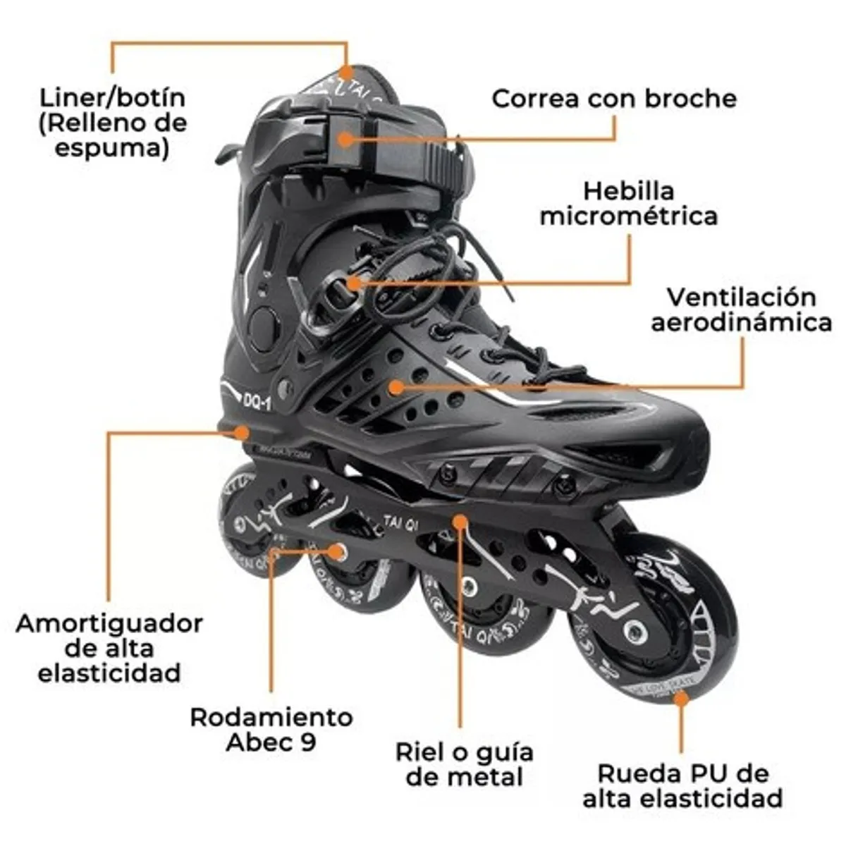 MUNDO MAGIA - Patines En Linea Ajustables Roller Profesionales Adulto Talla 40