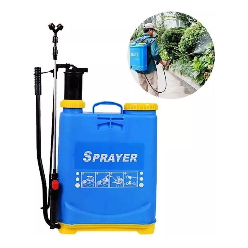 GENERICO - Fumigador Manual 16 Litros con Mochila y Boquilla Ajustable