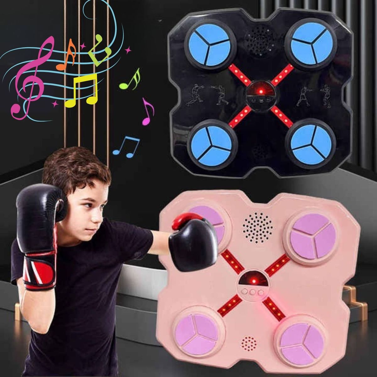 BABYLUNA - Máquina De Entrenamiento Boxeo Musical Infantil Con Guantes