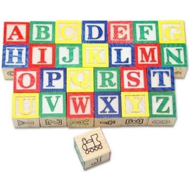 GENERICO - Cubo Didáctico de Madera para Aprender Números y Letras