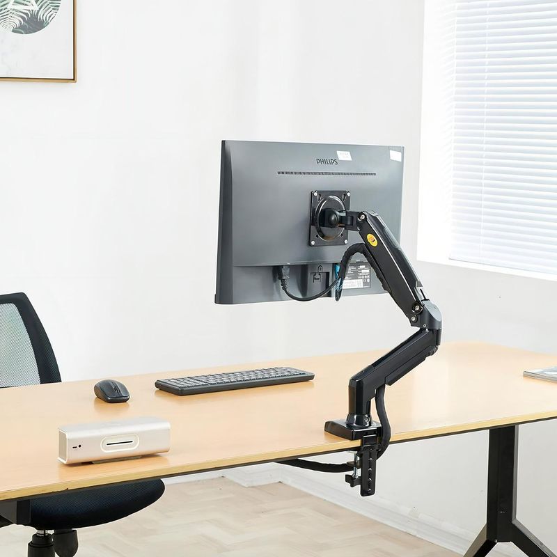 GENERICO - Soporte Ergonómico de Mesa para Monitor con Movilidad Total