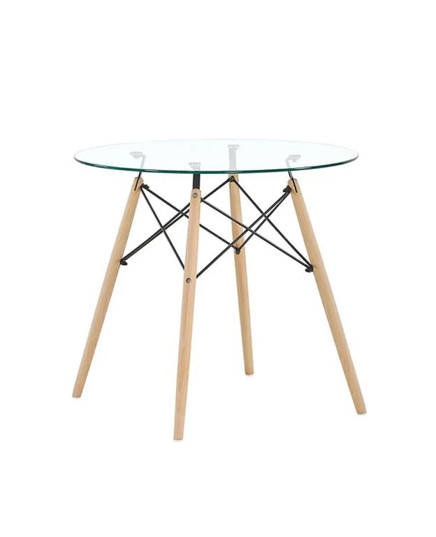 Mesa Eames de Vidrio Templado 70 cm Diametro