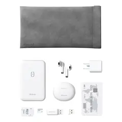 GENERICO - Funda Negra Compacta para Organizar Audífonos y Cables