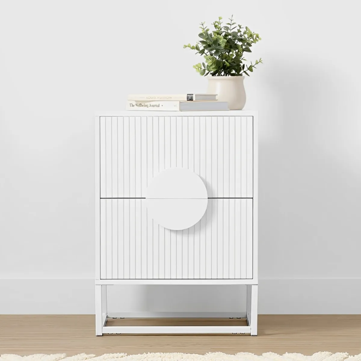 SPACE HOME - Velador invierno premiun 2 cajones con rieles