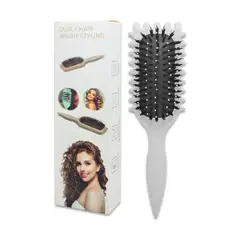 GENERICO - Cepillo Desenredante Cabello Rizado Blanco