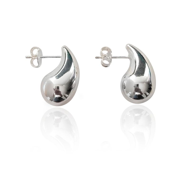 ANDREA COGGIOLA JOYAS - Aros Gota Gabriela Plata Fina 925