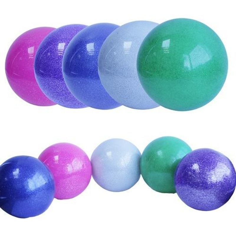 GENERICO - Pelota de Gimnasia Rítmica de Silicona con Glitter 18 cm