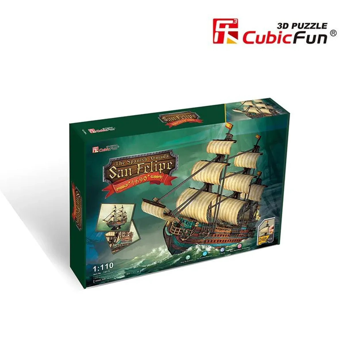 CUBICFUN - Barco San Felipe - Puzzle 3D