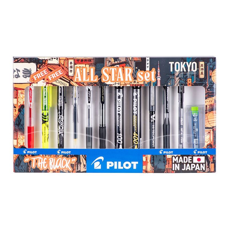 PILOT - Set Lápices All Star The Black 10u