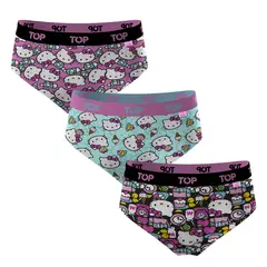 TOP - Calzón Pantaletas NIÑA Algodón Pack 3 Hello Kitty C1