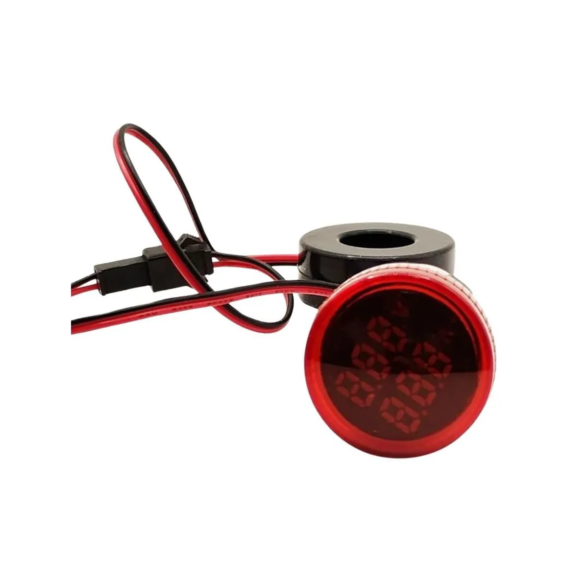 GENERICO - Luz Piloto Led Roja con Amperimetro y Voltimetro