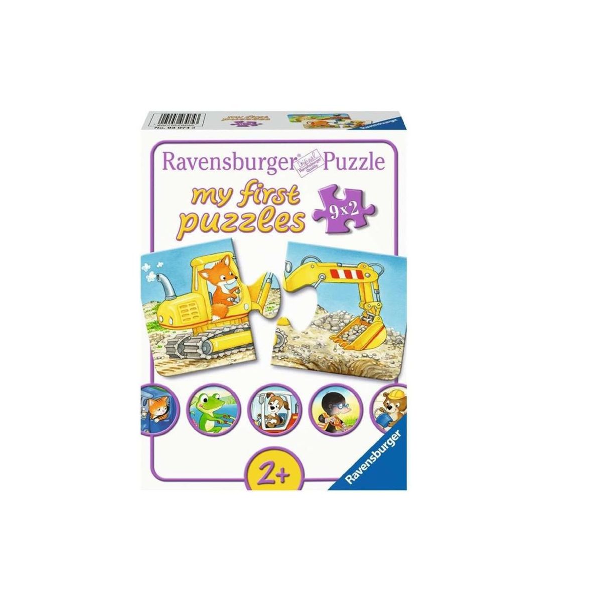 RAVENSBURGER - Mi primer puzzle - Animales en la construcción