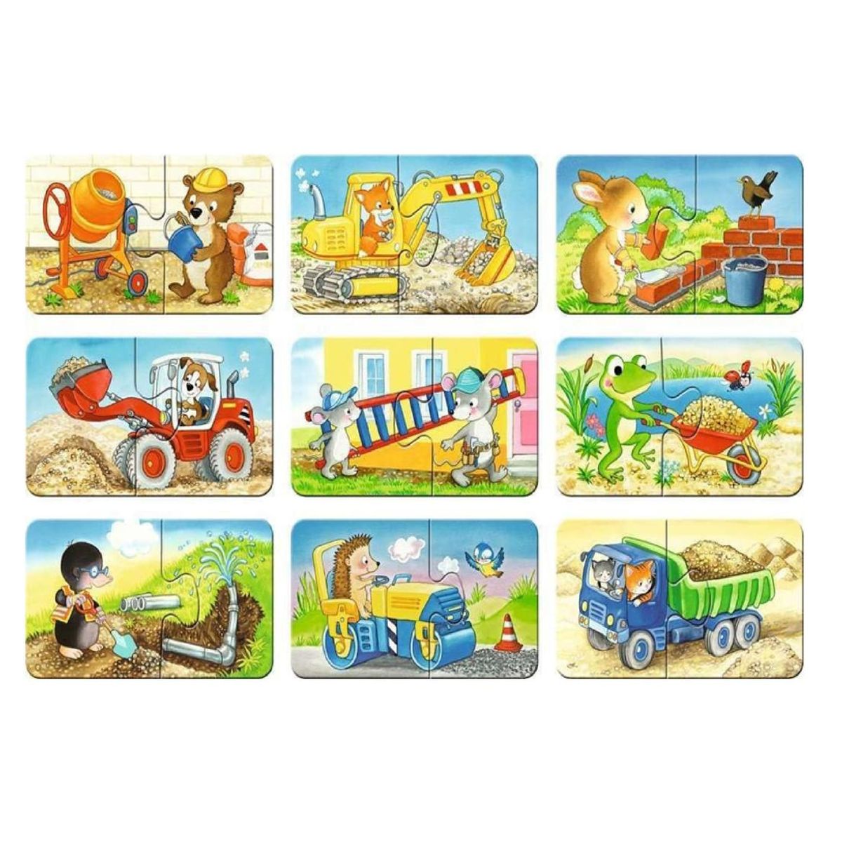 RAVENSBURGER - Mi primer puzzle - Animales en la construcción