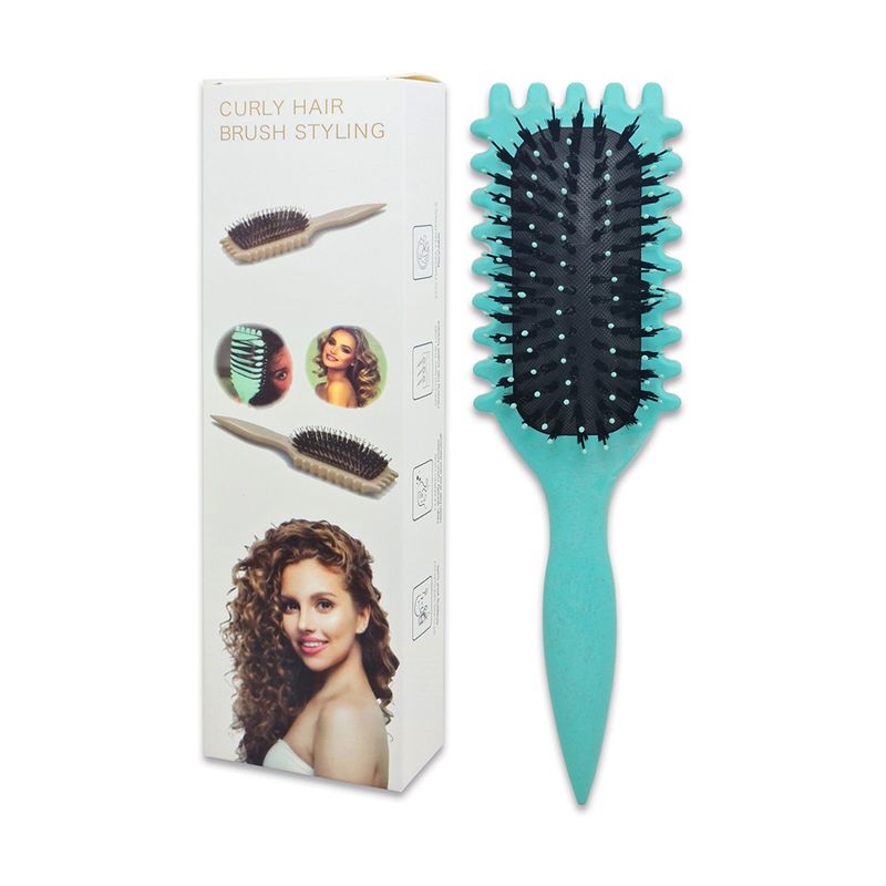 GENERICO - Cepillo Desenredante Cabello Rizado Celeste