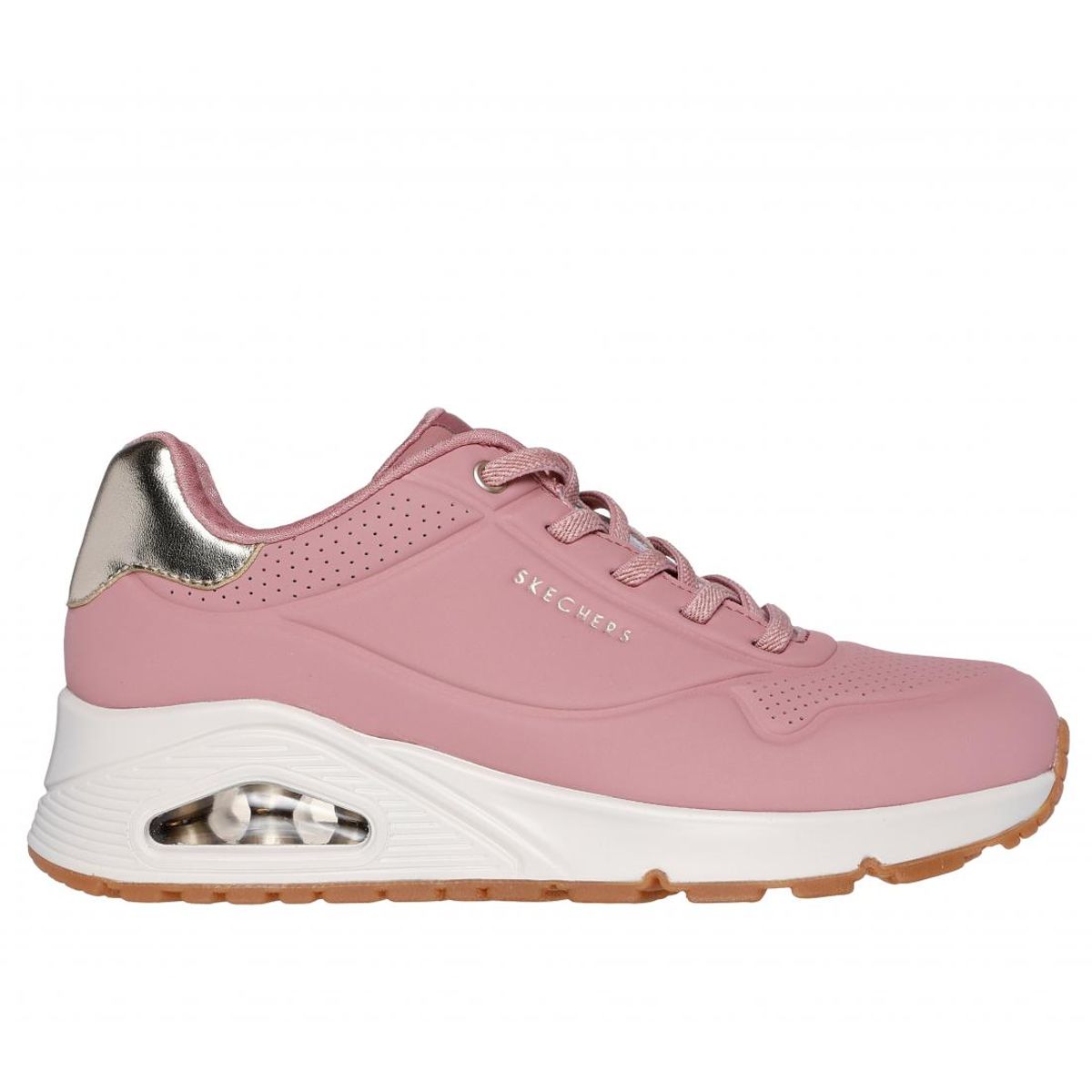 SKECHERS - Zapatilla Mujer Uno Shimmer Away Rosado Skechers