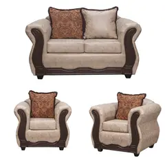 GENERICO - Juego de Living 2 1 1 Sofia PU Beige
