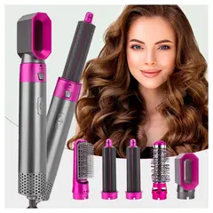 IRM - Secador De Cabello Cepillo Multiuso Alisador Rizador Modelador 5 En 1