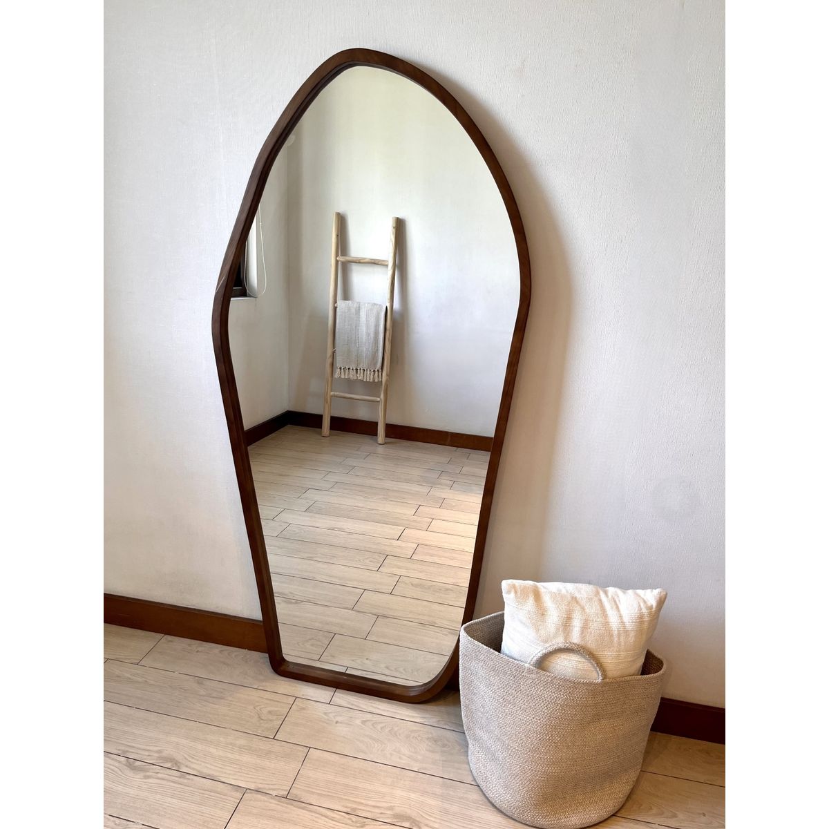 GENERICO - Espejo Irregular Madera 80x165 cm Piso y Pared Prisma