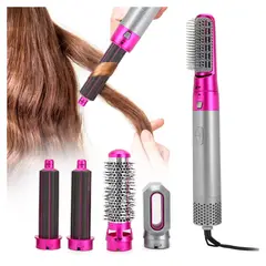 IRM - Secador De Cabello Cepillo Multiuso Alisador Rizador Modelador 5 En 1