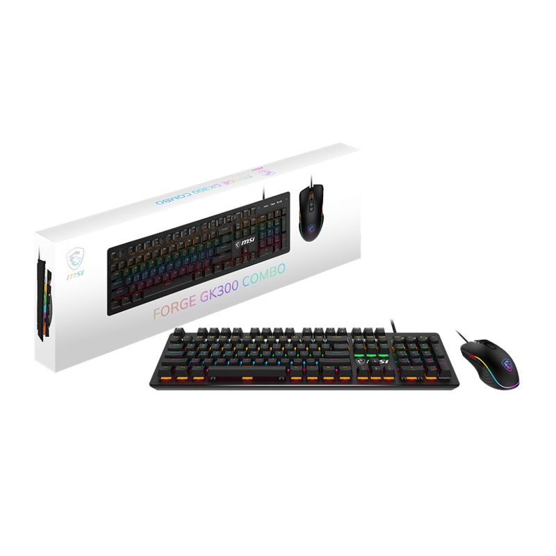 MSI - Combo Teclado + Mouse MSI Forge GK300 Switch Blue US