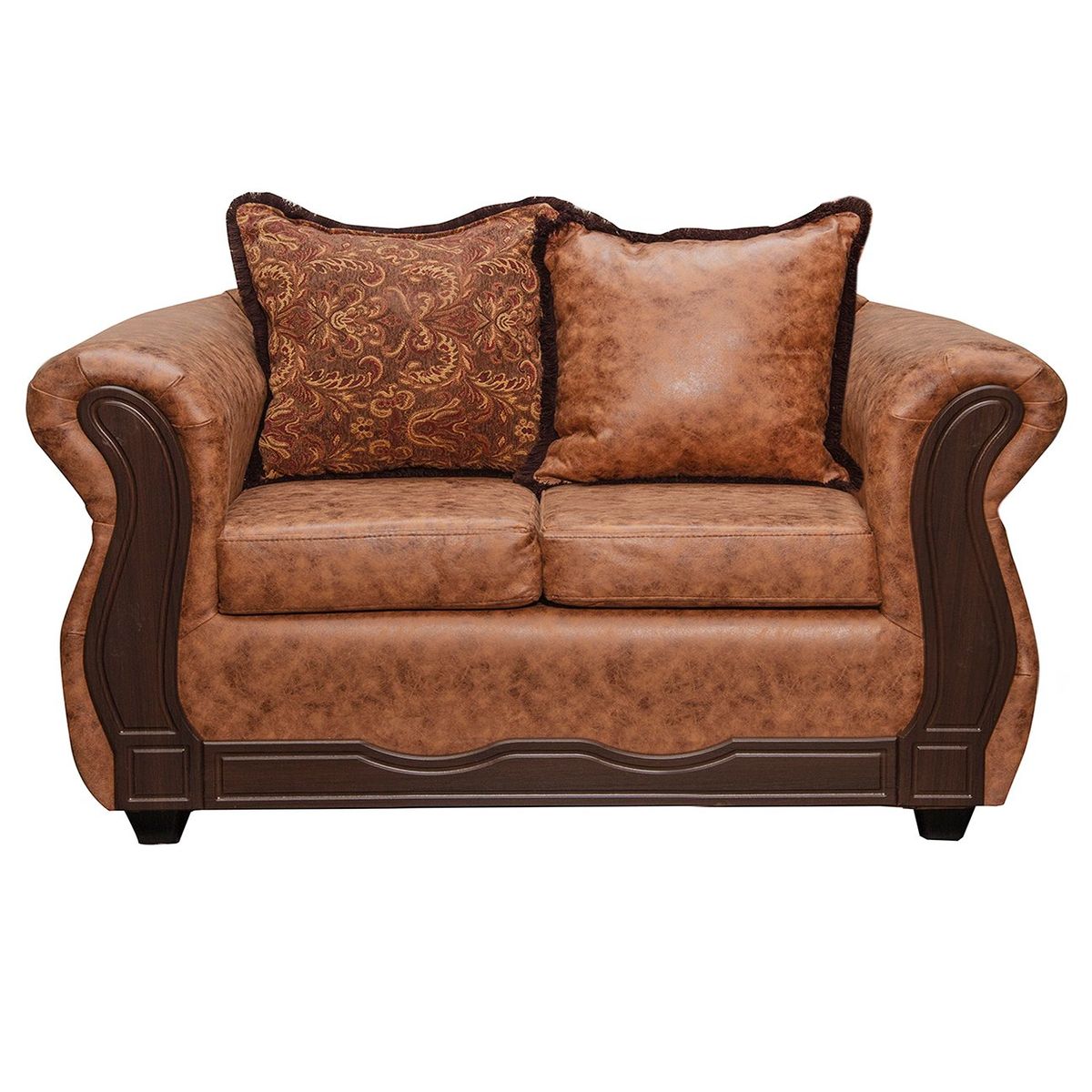 BLACK FACTORY - Juego de Living 2 1 1 Sofia PU Terracota