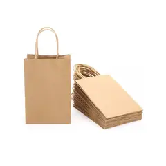 GENERICO - Bolsas De Papel Kraft 14x20x8cm Pack 50 Unidades