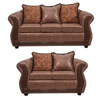 Juego de Living 3 2 Sofia PU Cafe