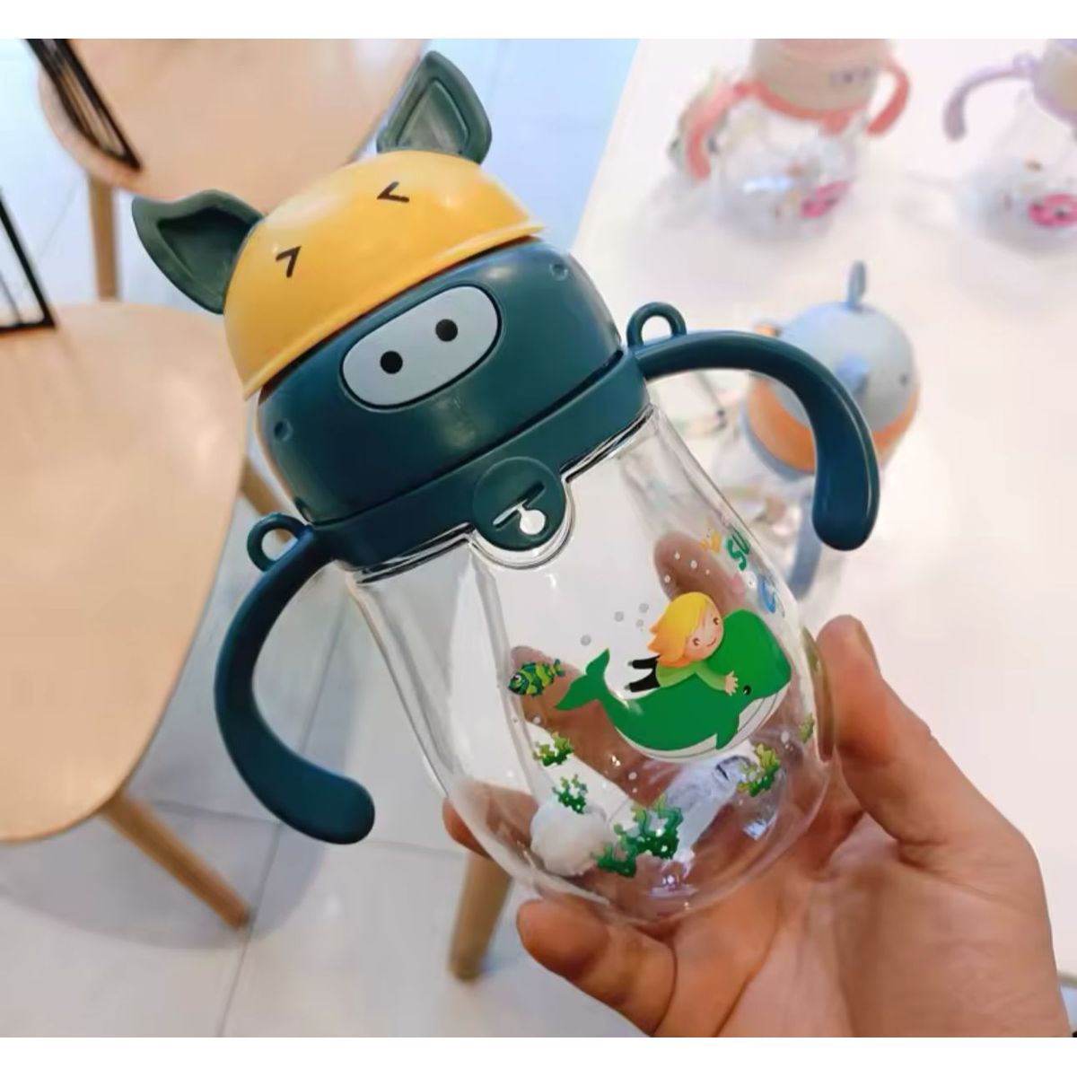 GENERICO - Vaso Educativo Niños Y Bebes Con Bombilla Diseño