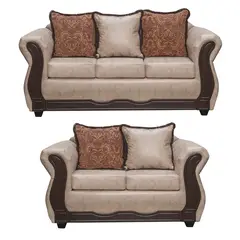GENERICO - Juego de Living 3 2 Sofia PU Beige
