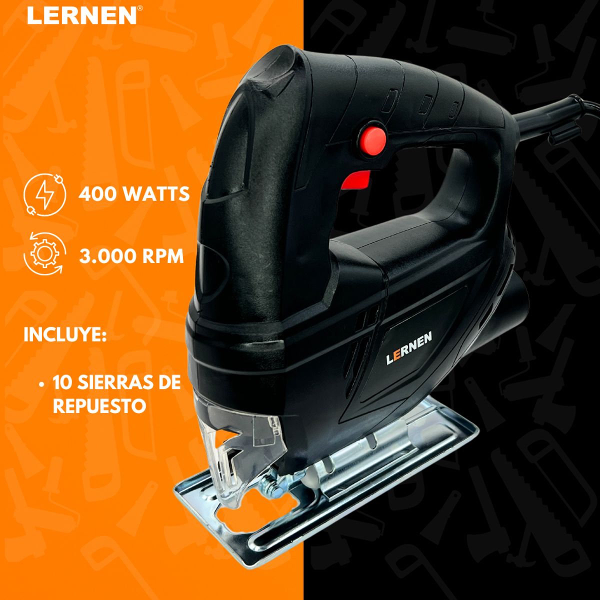 LERNEN - Pack Sierra Caladora 3000 Rpm + Set De 150 Herramientas
