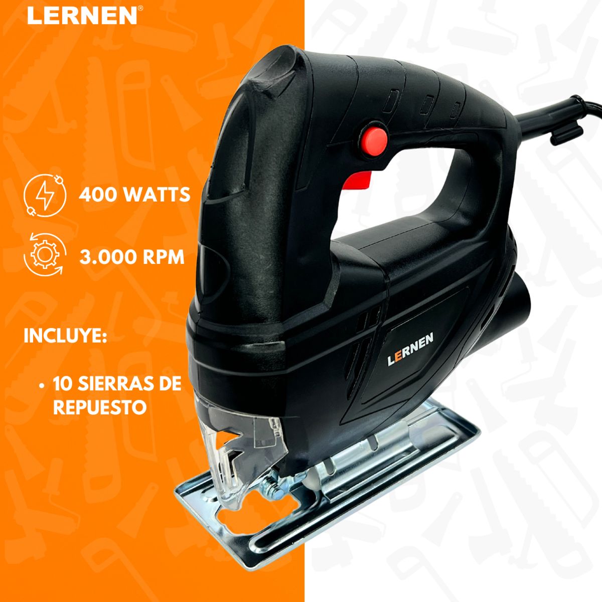 LERNEN - Pack Sierra Caladora 3000 Rpm + Set De 150 Herramientas