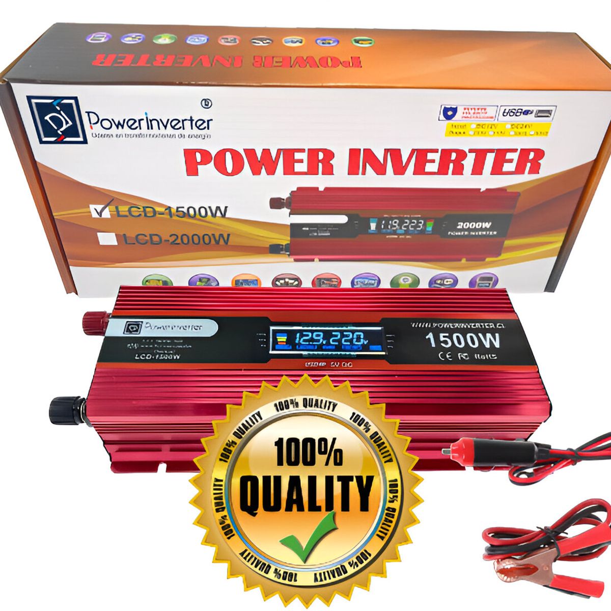 GENERICO - INVERSOR DE VOLTAJE 12VDC220VAC 1000W PRO X