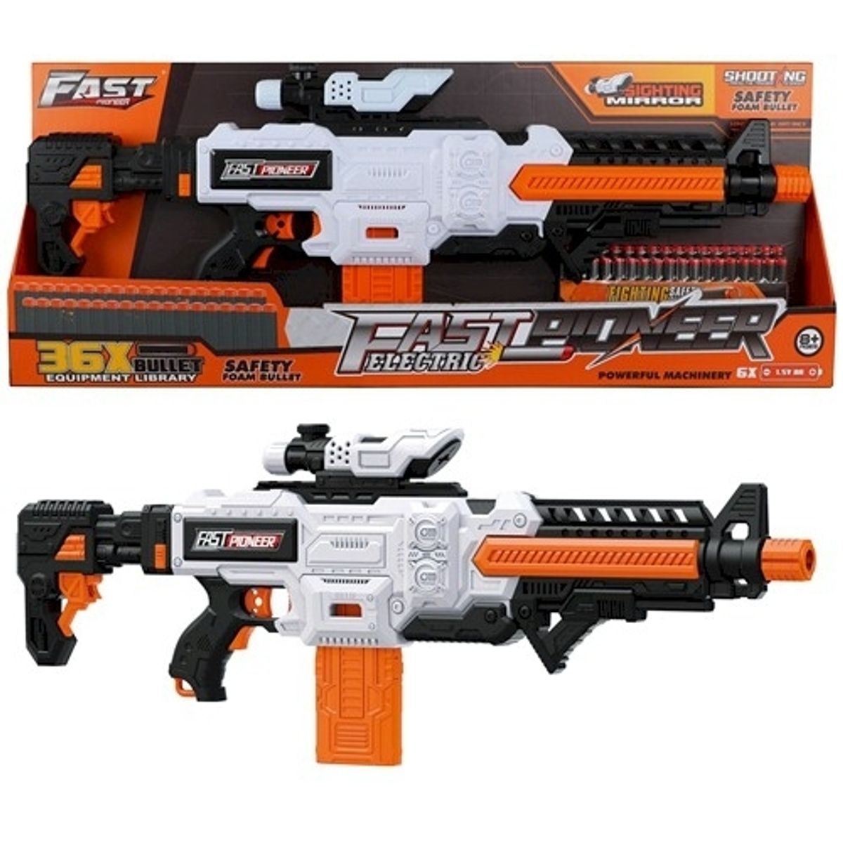 GENERICO - FASTSHOOTING BIG513 SOFT BULLET GUN 36PCS BULLETS