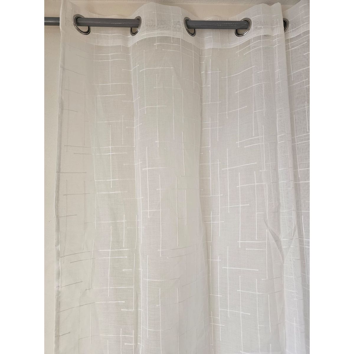 Set de Cortinas Visillo tipo Velo - 2 Paños 140x230cm Color Blanco, marca GENERICO - Foto Principal