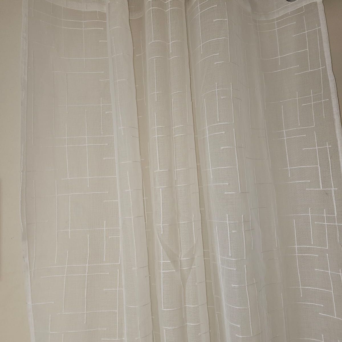 Set de Cortinas Visillo tipo Velo - 2 Paños 140x230cm Color Blanco, marca GENERICO - Foto 2