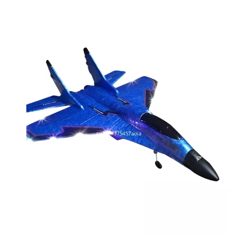 GENERICO - Avión de combate a control remoto de juguete Su-35 AMC azul