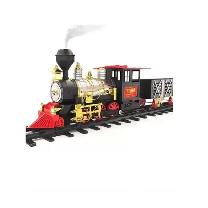 GENERICO - Juguete tren navidad eléctrico 14 pcs para niños multicolor