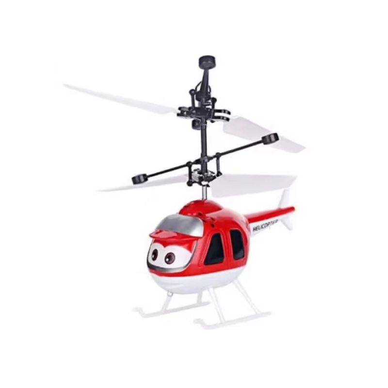 GENERICO - Helicóptero volador pequeño a control remoto rojo