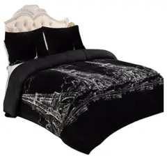 GENERICO - Plumon negro torre 2 plaza plush con chiporro TF YH01